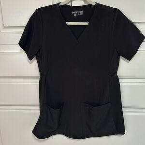 Med Couture Black Maternity Scrub top